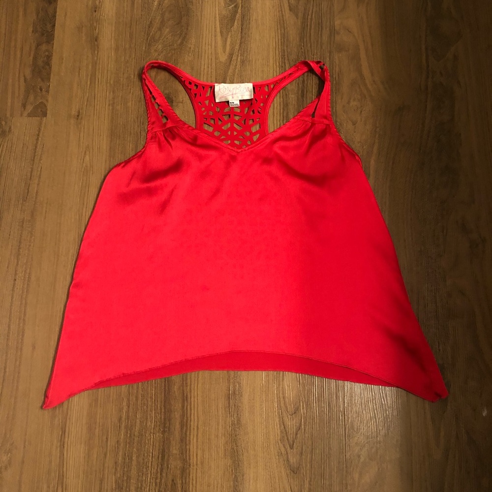 Laser cut silky tank Rory Becca